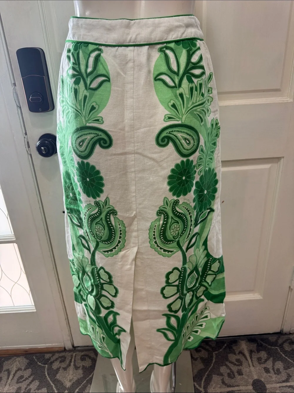 Farm Rio Color  Festival Linen Midi Skirt Size XSMALL - Picture 11 of 14